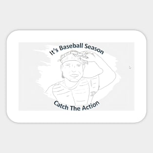 Catch All The Baseball Action Sticker